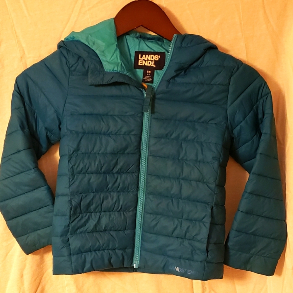 XS (4-5) Lands End packable down coat